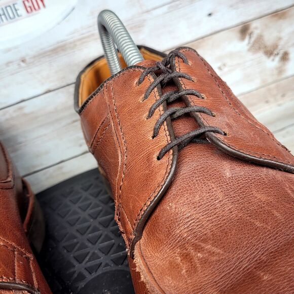 Allen Edmonds Men's Size 9 STOCKBRIDGE Brown Leather Lace Up Derby Shoes - Picture 7 of 16